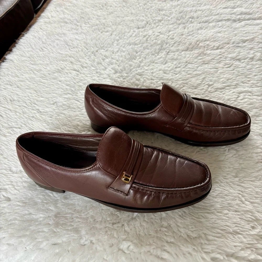 Florsheim Rich Brown Leather Slip-On/Loafers Men’s Shoes size 10.5 B